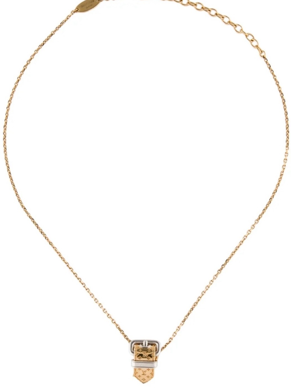 Louis Vuitton Nanogram belt motif pendant
